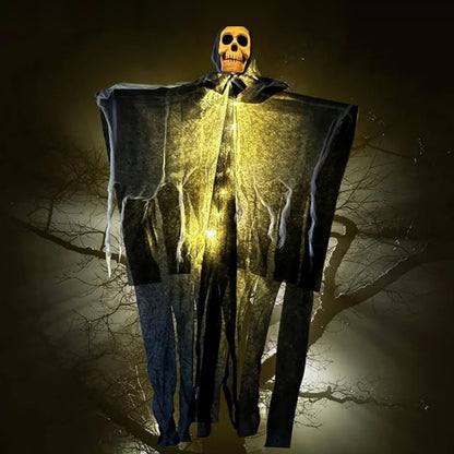 Fantasma colgante con calavera luminosa