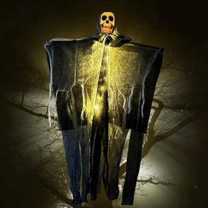 Fantasma colgante con calavera luminosa