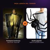 Espectro · Pack fantasma luminoso + araña gigante
