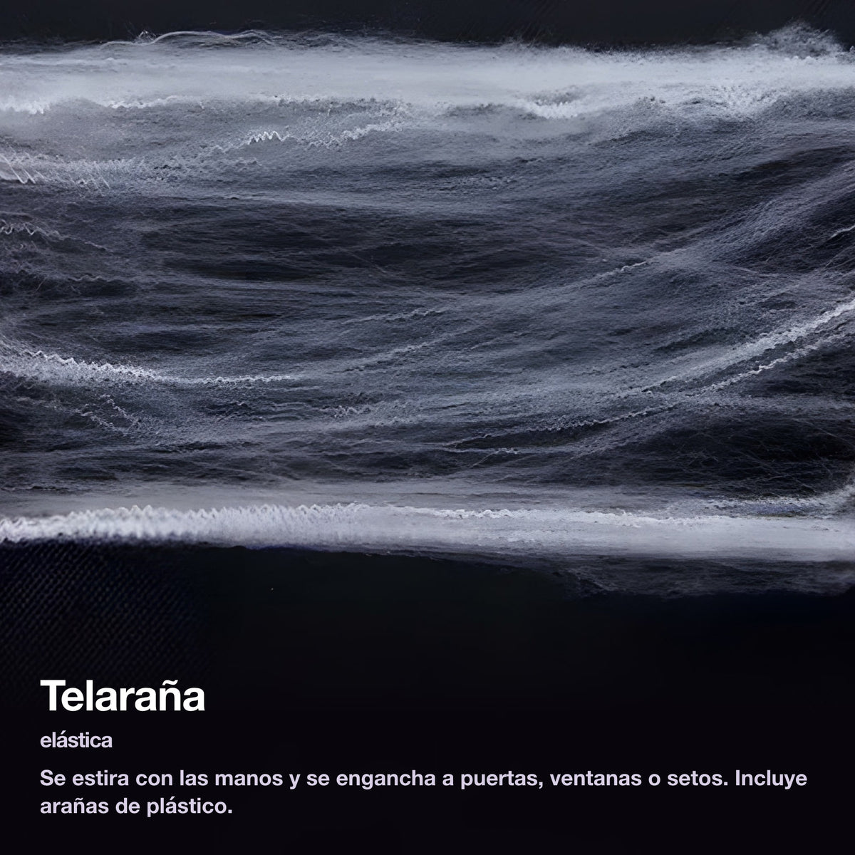 Telaraña elástica con arañas